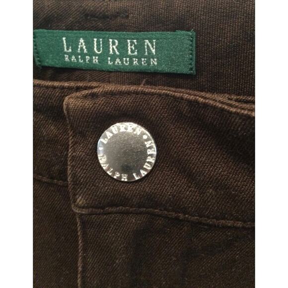 Lauren Ralph Lauren Womens Straight Leg Pants Size 8 Chocolate Brown Classic - Picture 5 of 7
